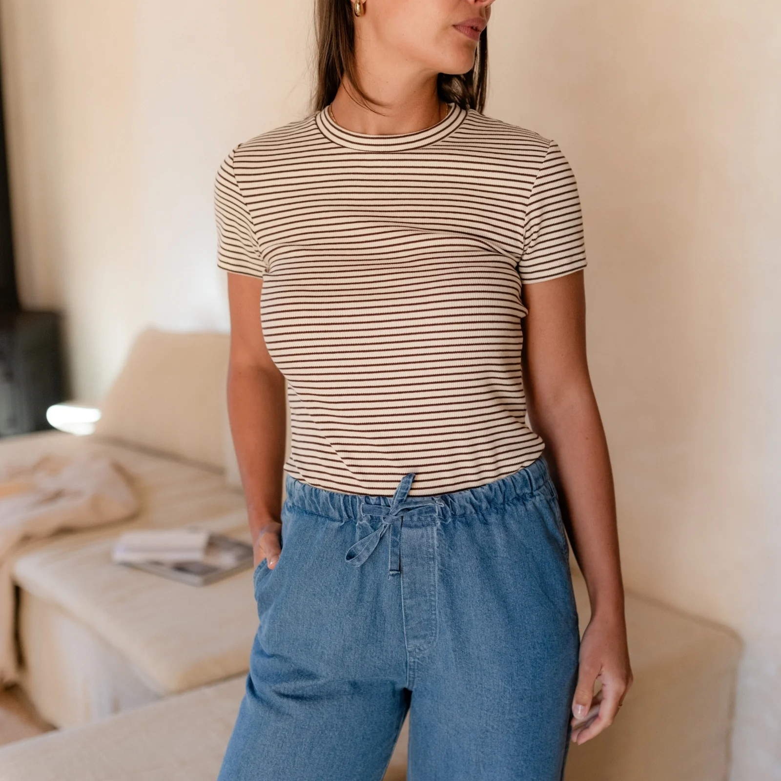 Gestreiftes Ripp T-Shirt Elvie - Image 8
