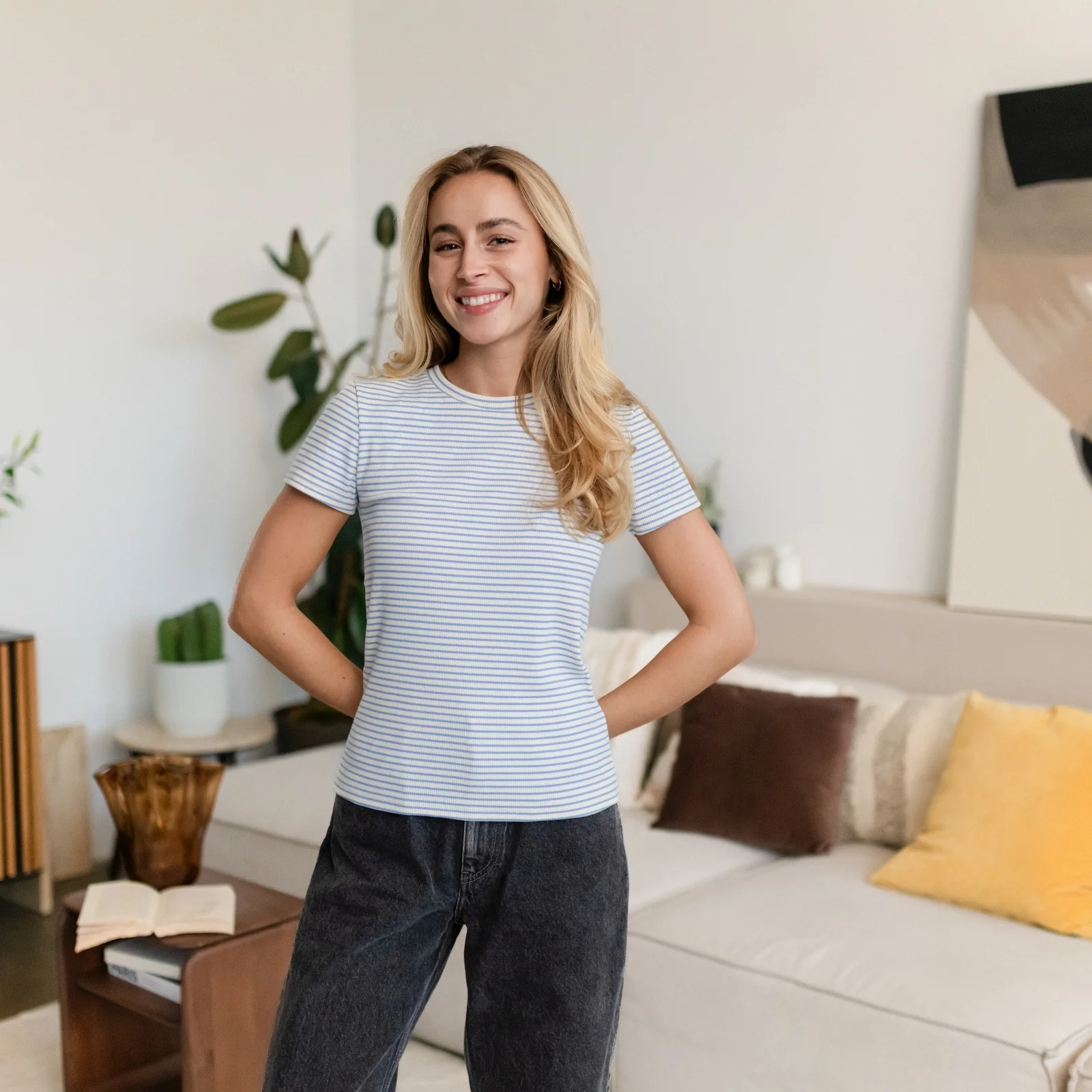 Gestreiftes Ripp T-Shirt Elvie - Image 12