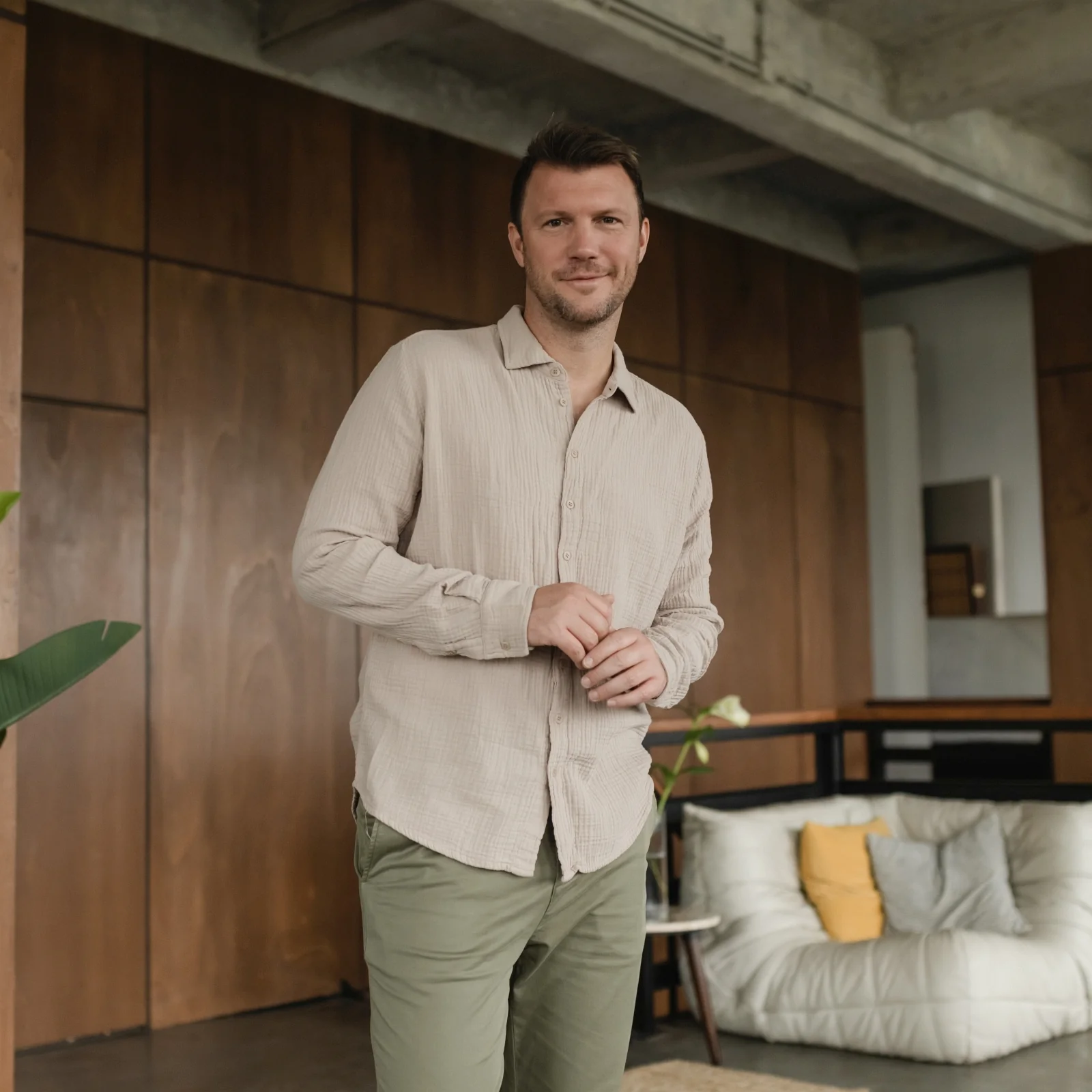 Herren Musselin Hemd Lias - Image 13