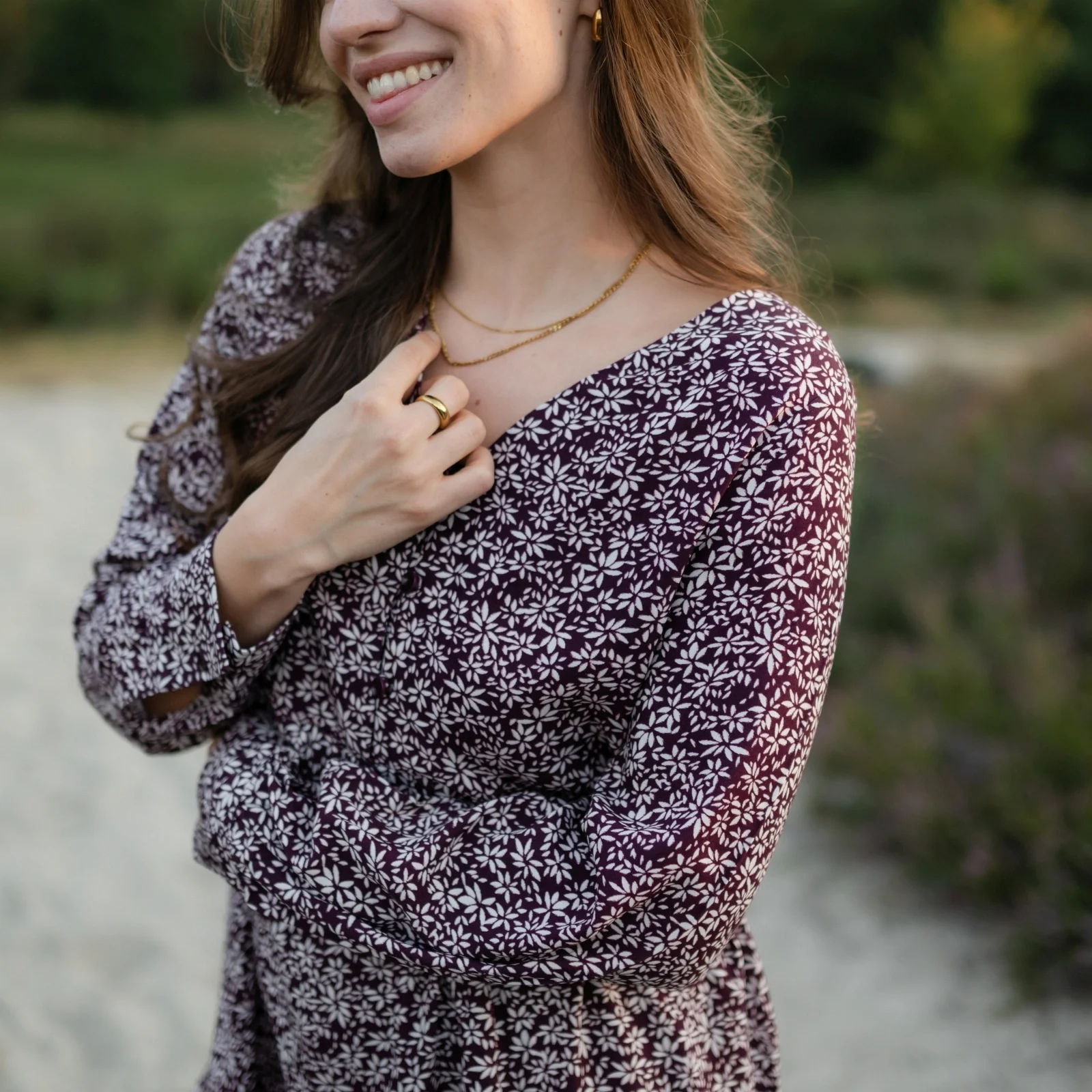 Kleid Ami mit Blumenmuster
