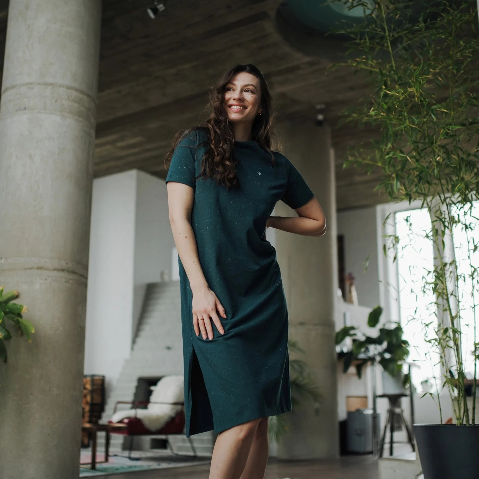 Langes T-Shirt Kleid Malena - Image 10