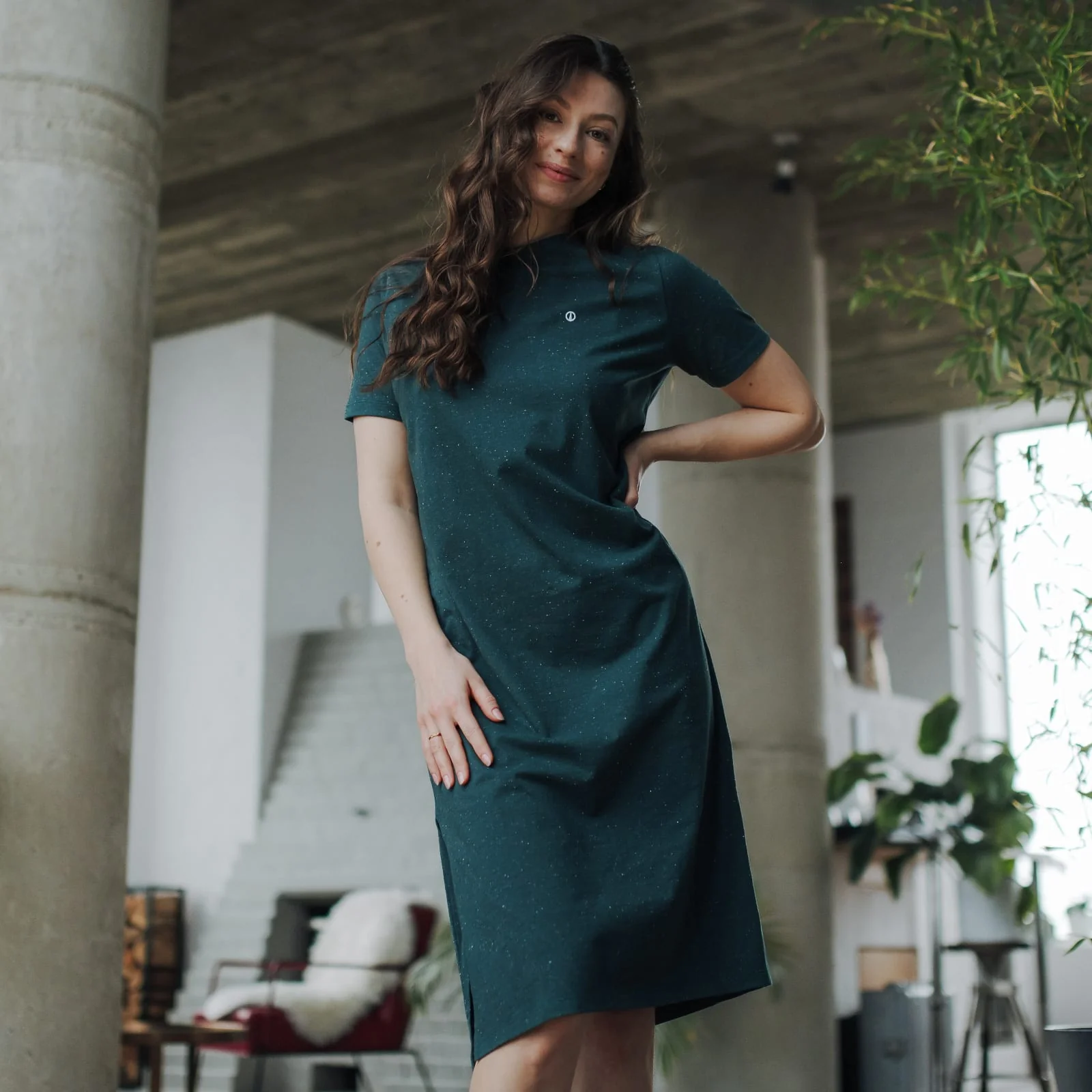 Langes T-Shirt Kleid Malena - Image 2