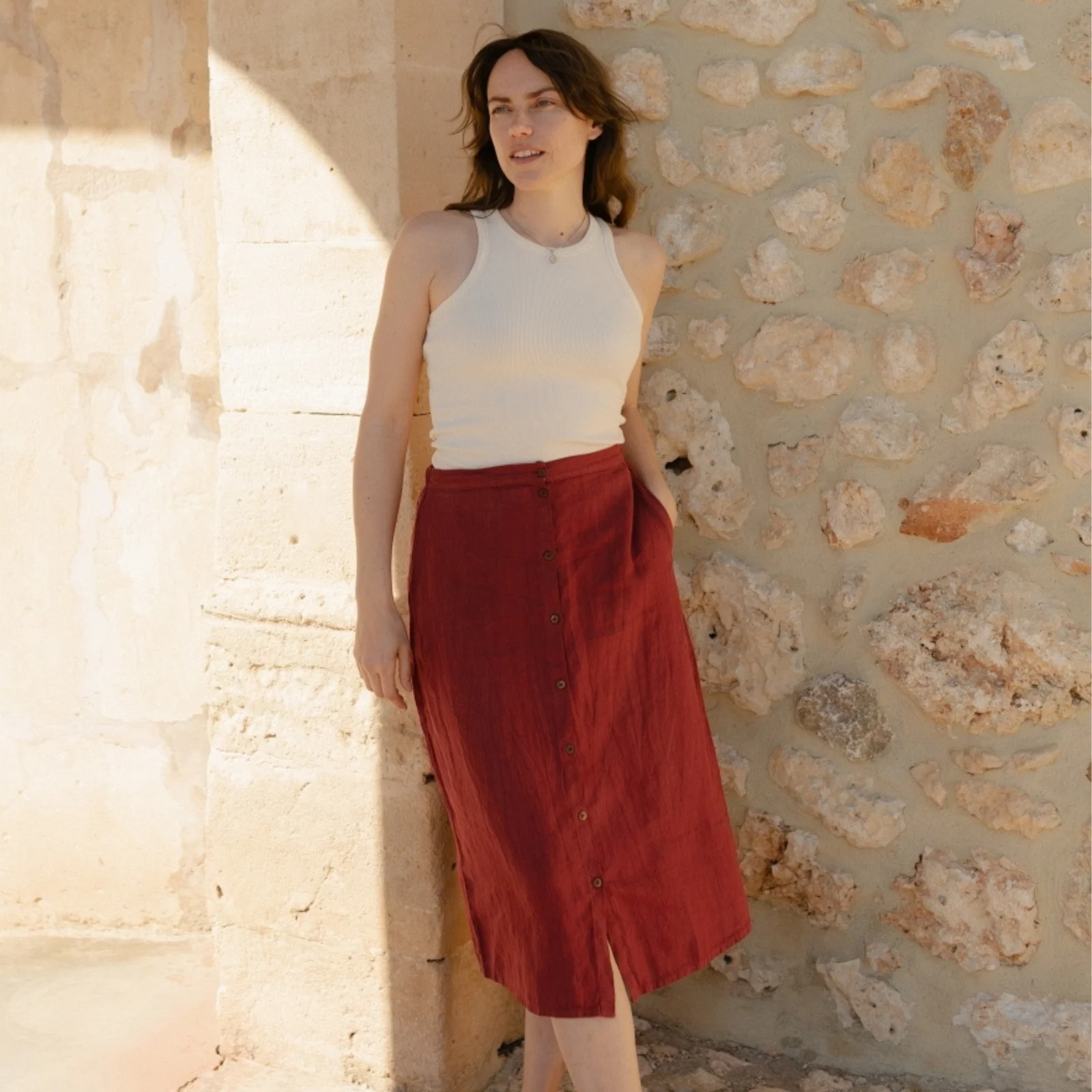 Leinen Rock Alia - Image 3