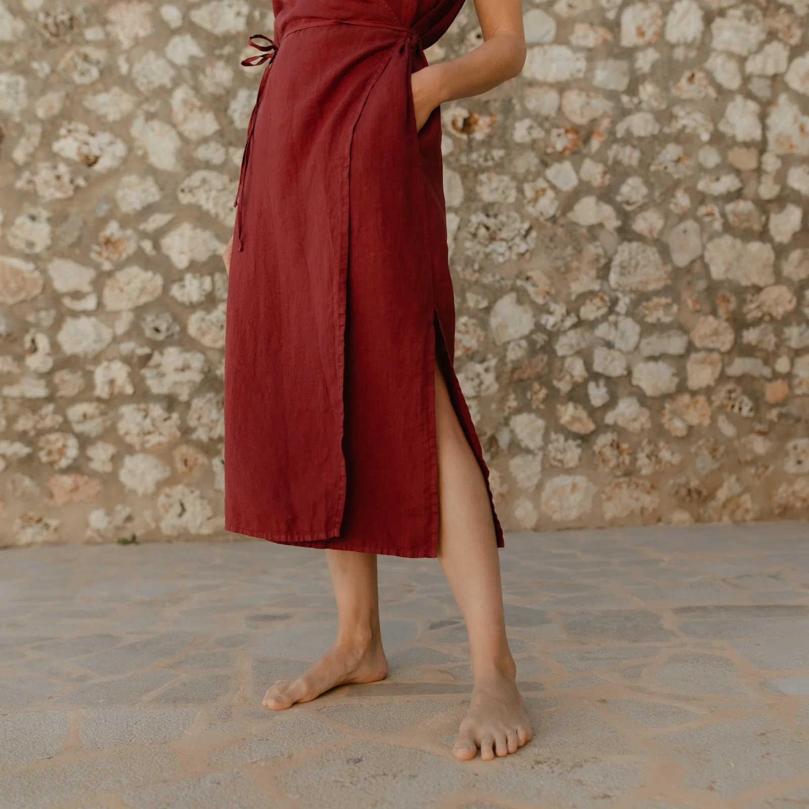 Leinen Wickelkleid Emelie - Image 6