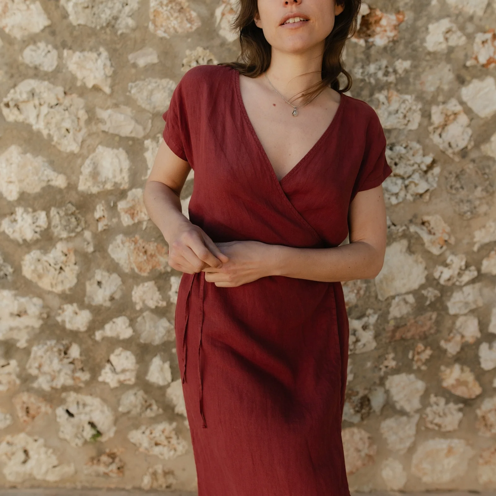 Leinen Wickelkleid Emelie - Image 7