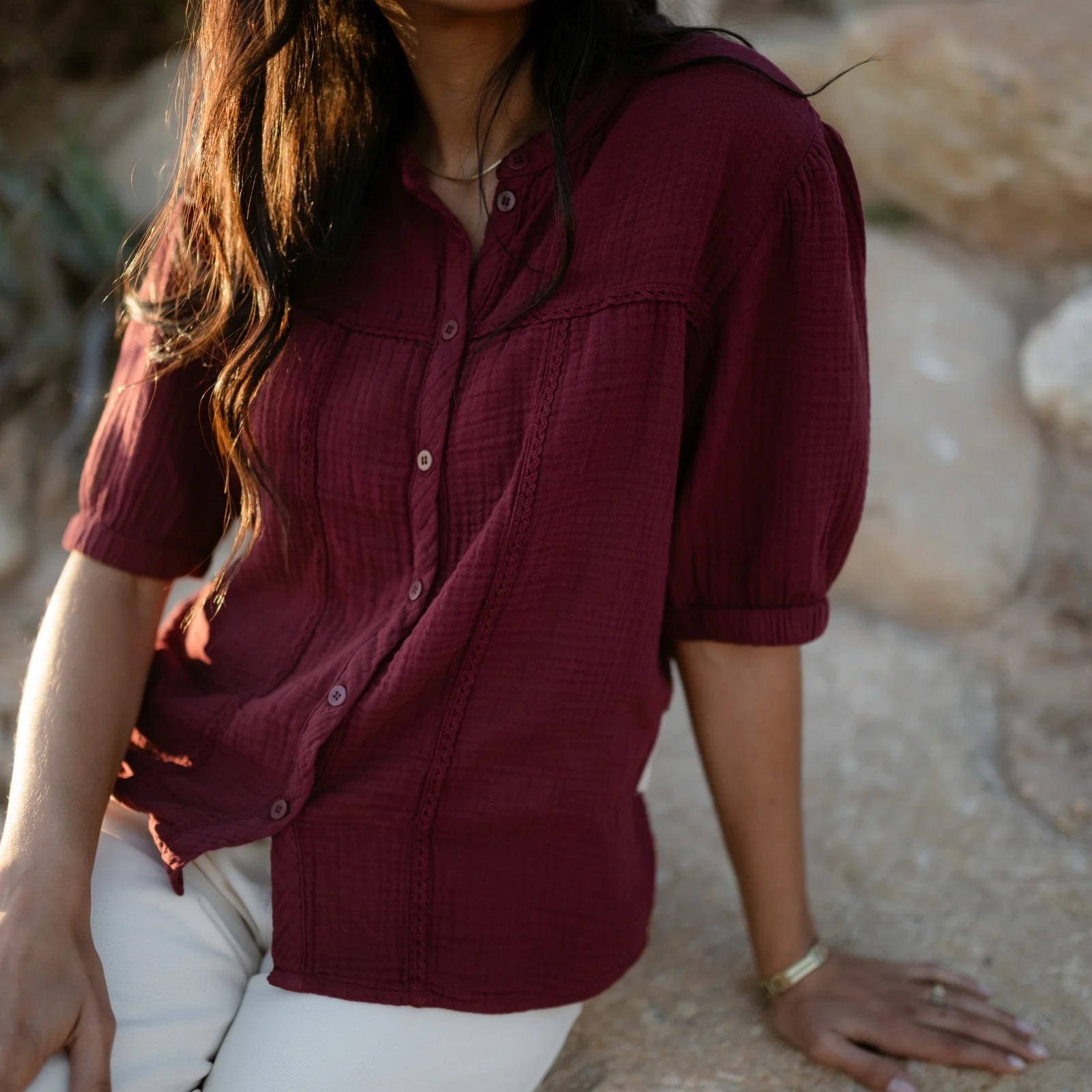 Musselin Bluse Emi - Image 3