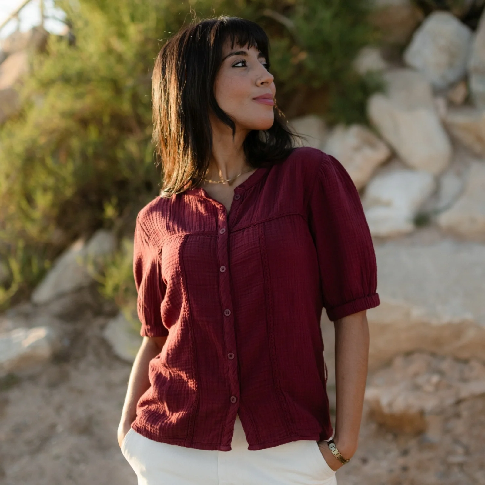 Musselin Bluse Emi - Image 4