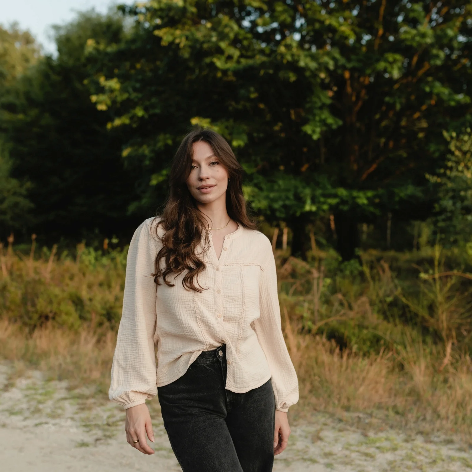 Musselin Bluse Emi Langarm - Image 13
