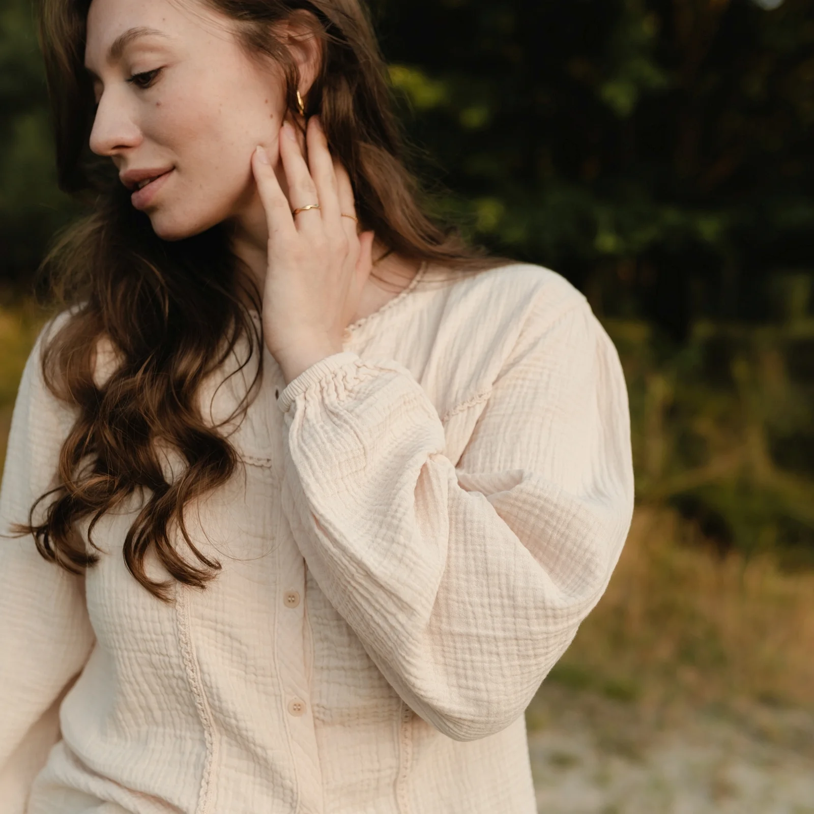 Musselin Bluse Emi Langarm - Image 3