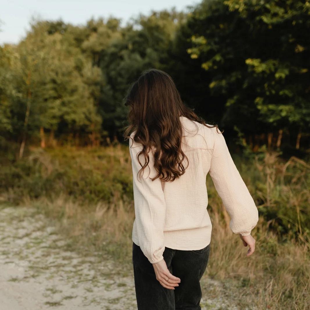 Musselin Bluse Emi Langarm - Image 5