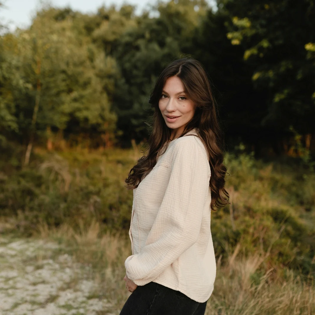 Musselin Bluse Emi Langarm - Image 6