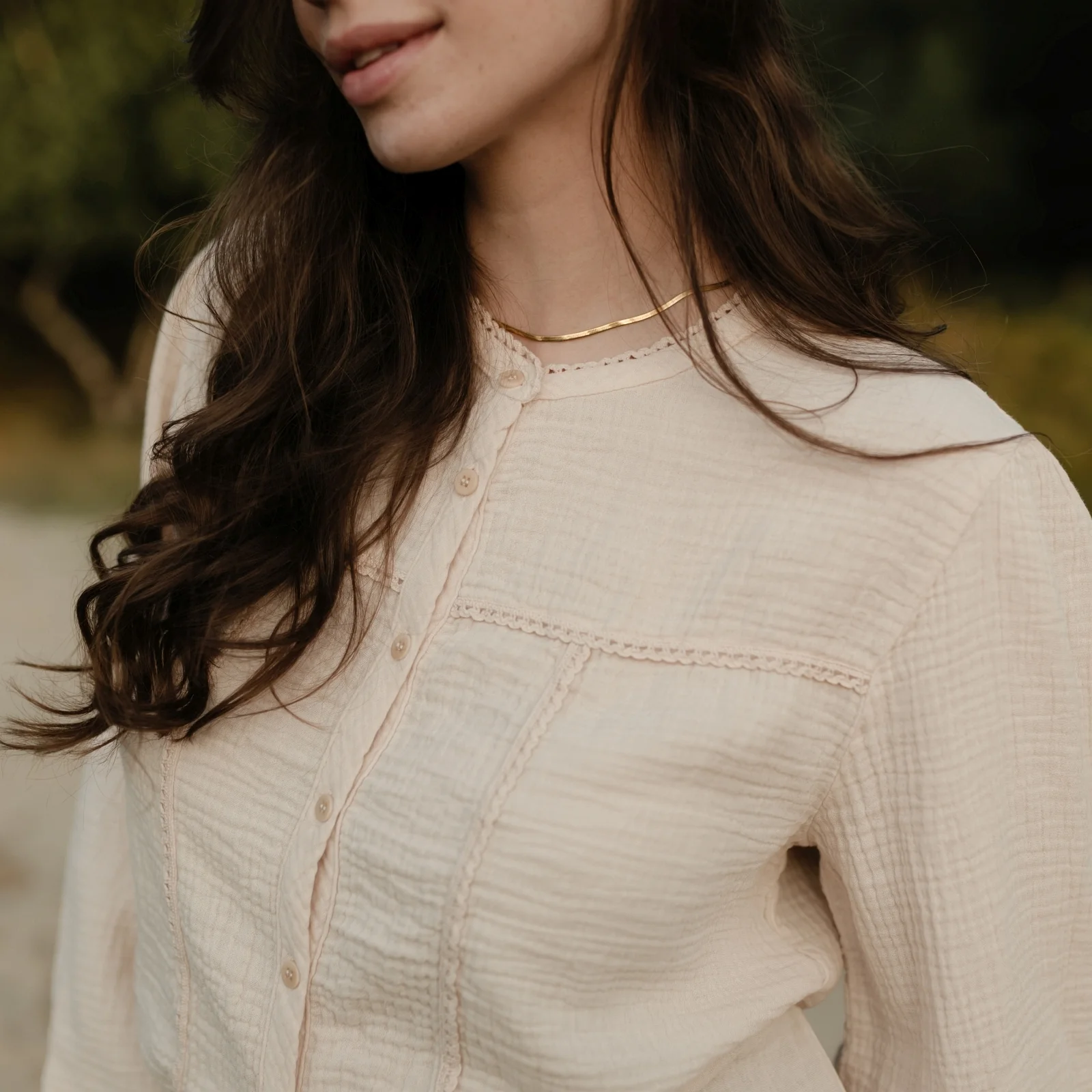 Musselin Bluse Emi Langarm - Image 7