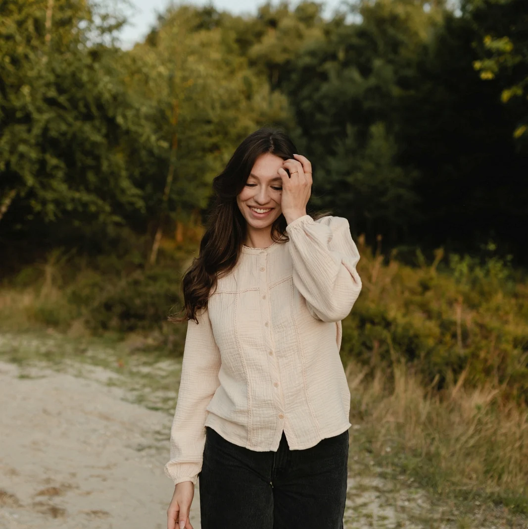 Musselin Bluse Emi Langarm - Image 8