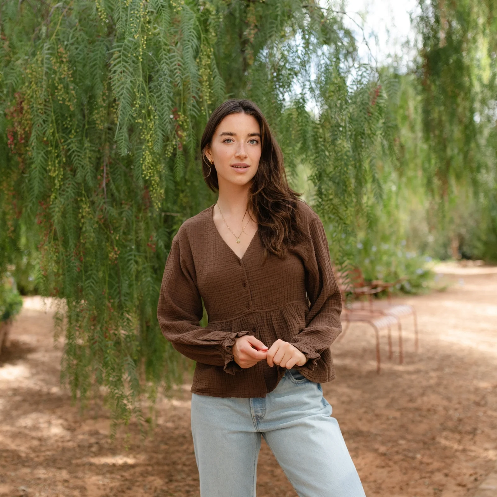 Musselin Bluse Selma mit Punkten - Image 10