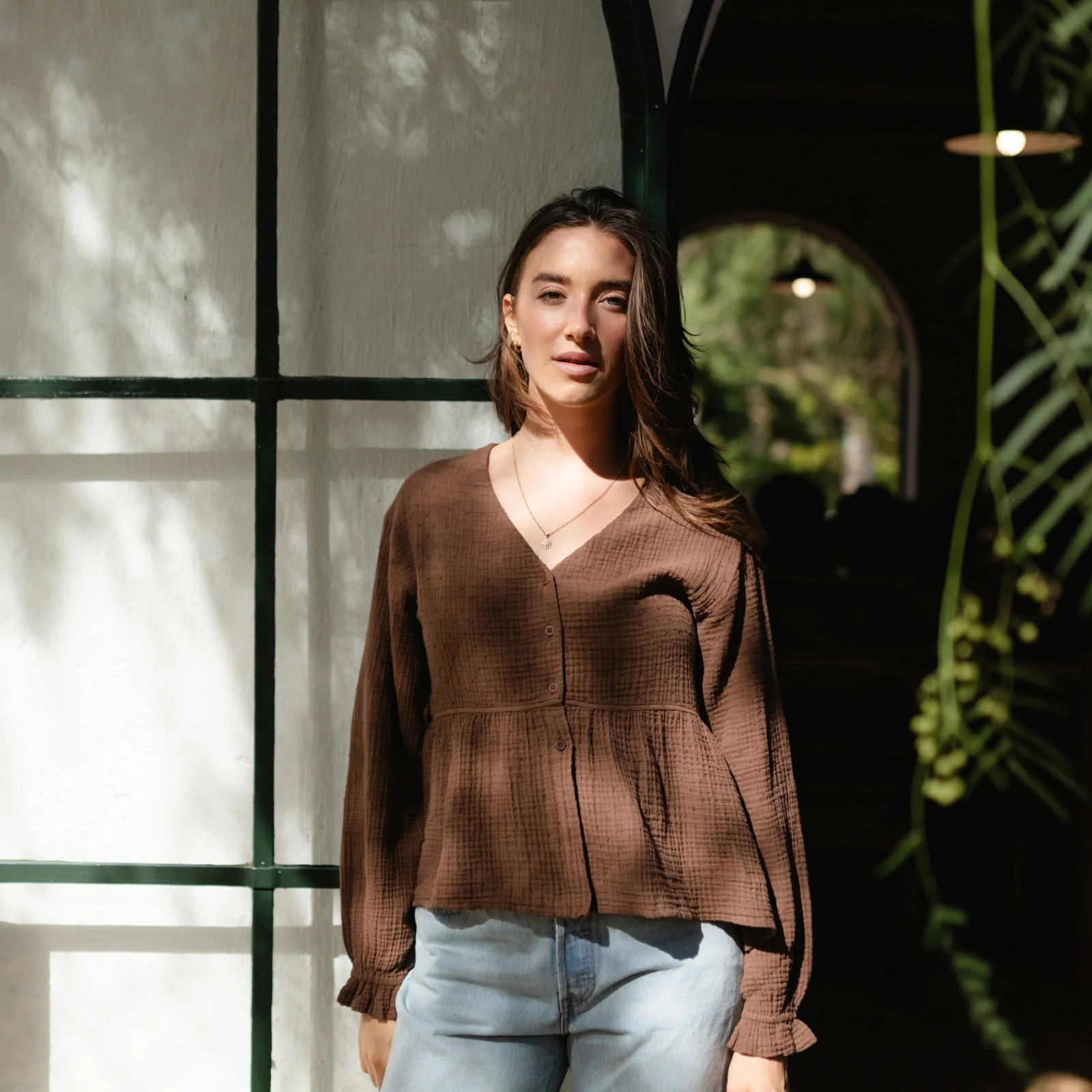 Musselin Bluse Selma mit Punkten - Image 2