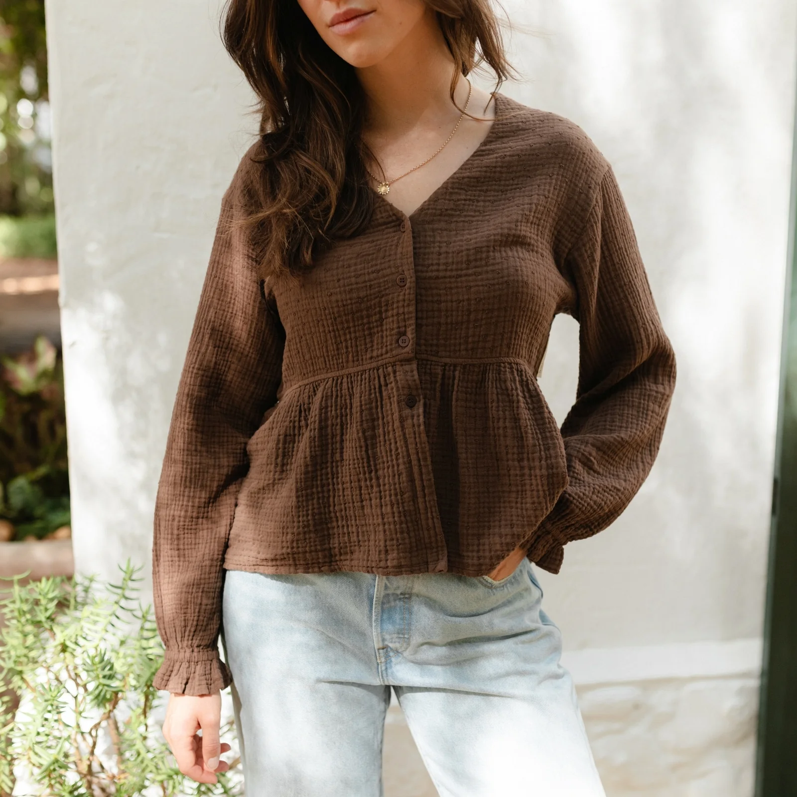 Musselin Bluse Selma mit Punkten - Image 7