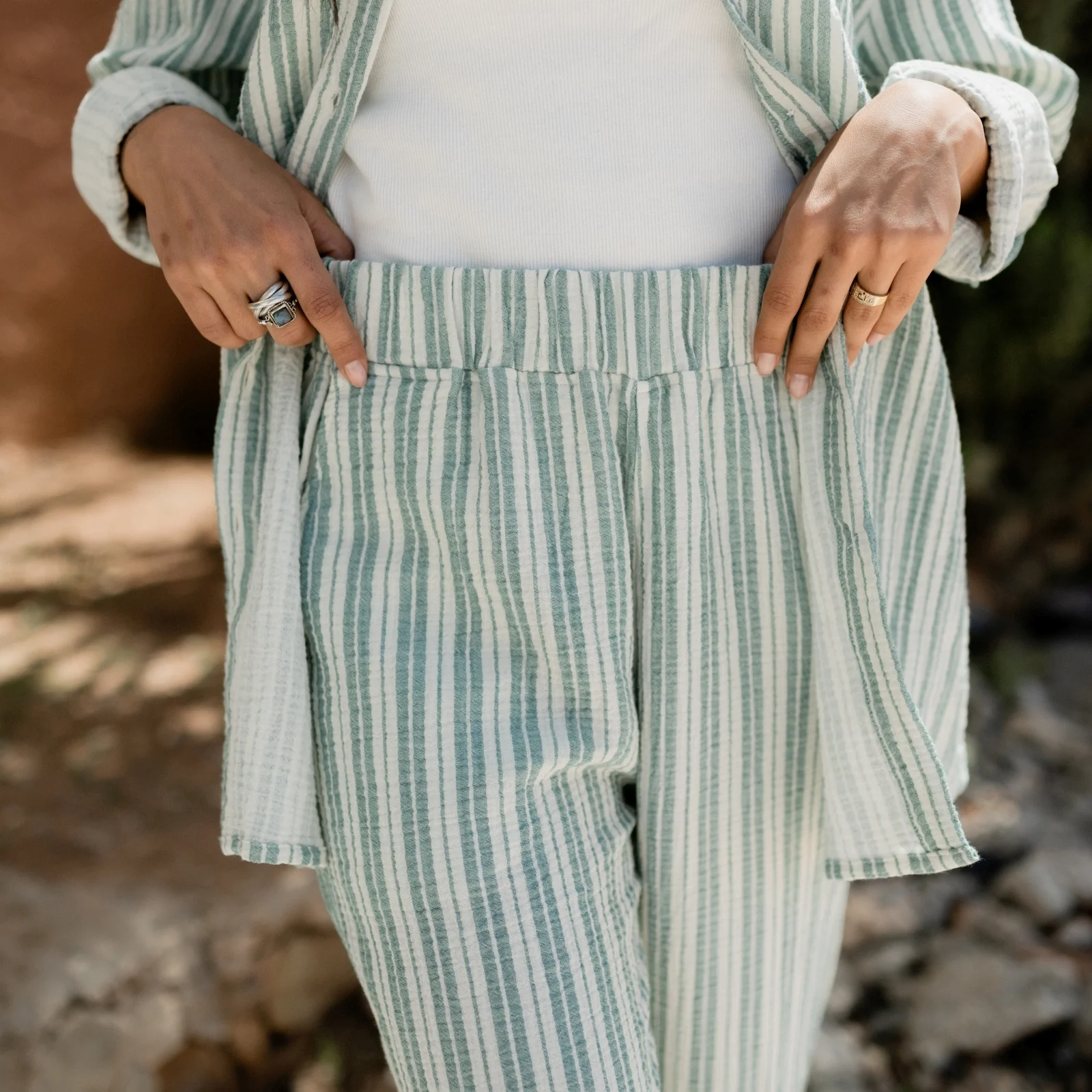 Musselin Hose Leja gestreift - Image 11