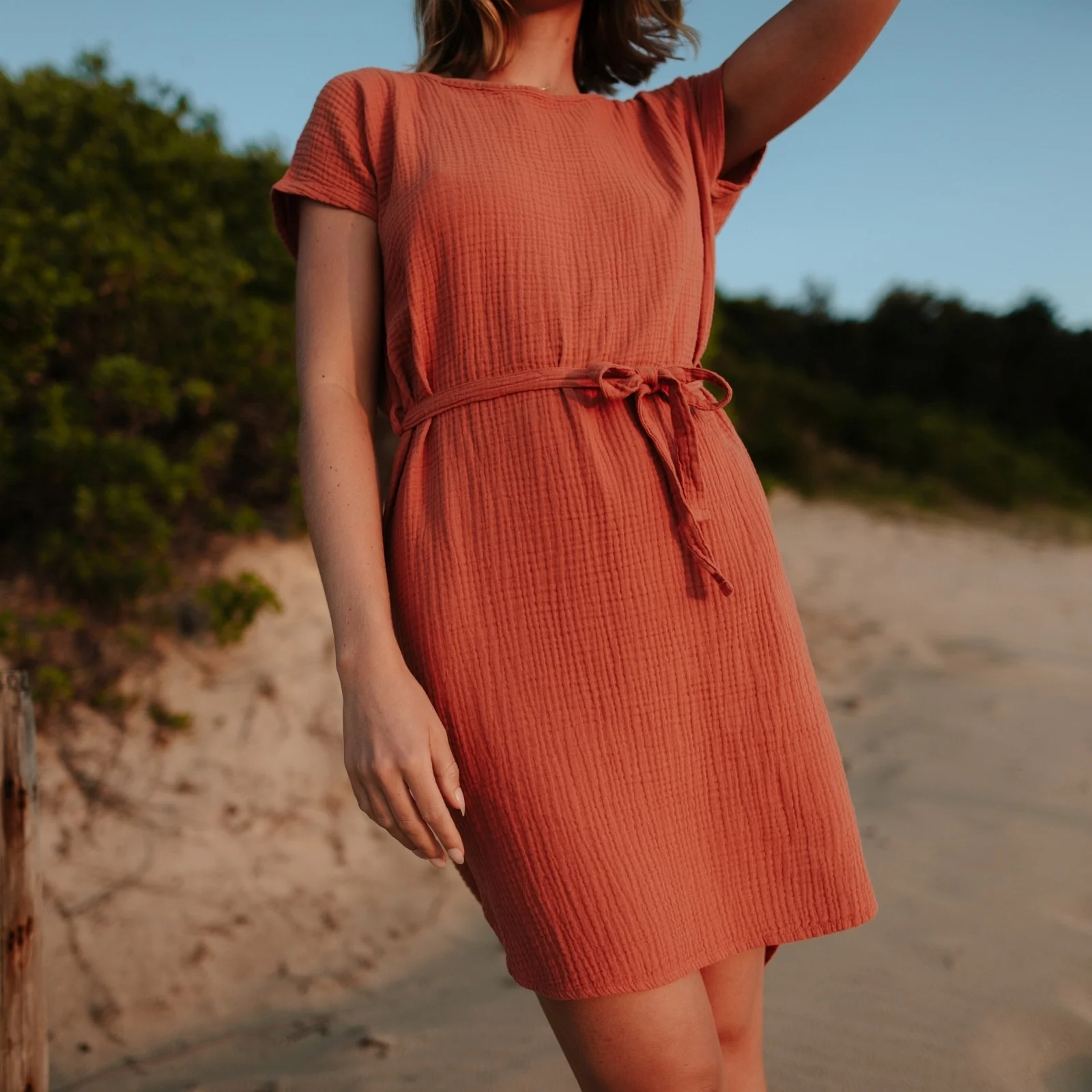 Musselin Kleid Elin Kurz