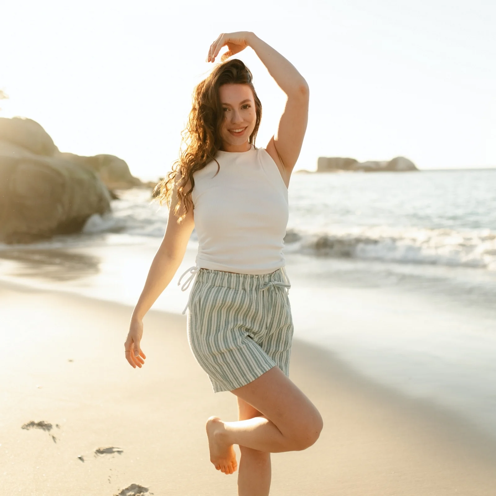 Musselin Shorts Leja gestreift - Image 23