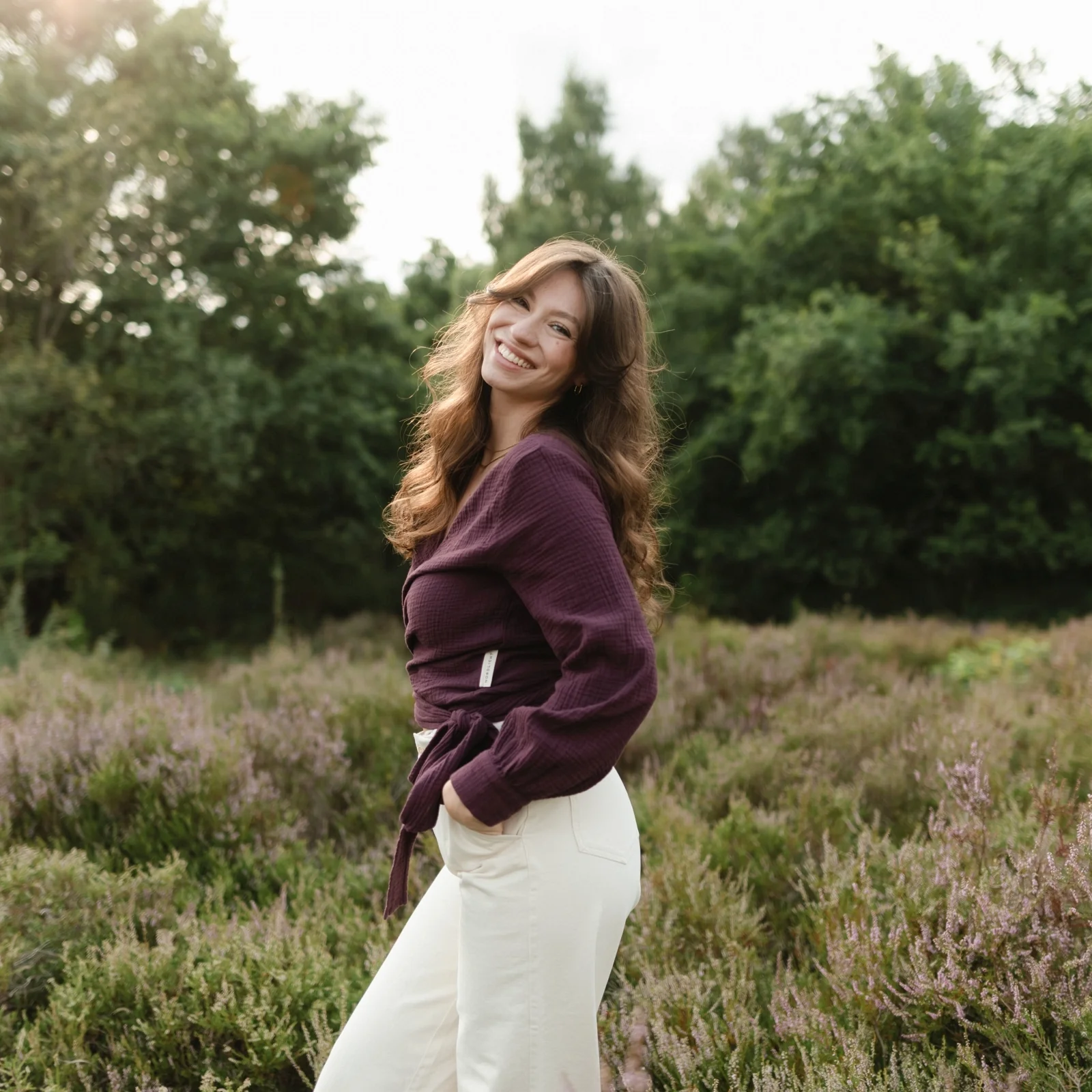 Musselin Wickelbluse Freda - Image 10