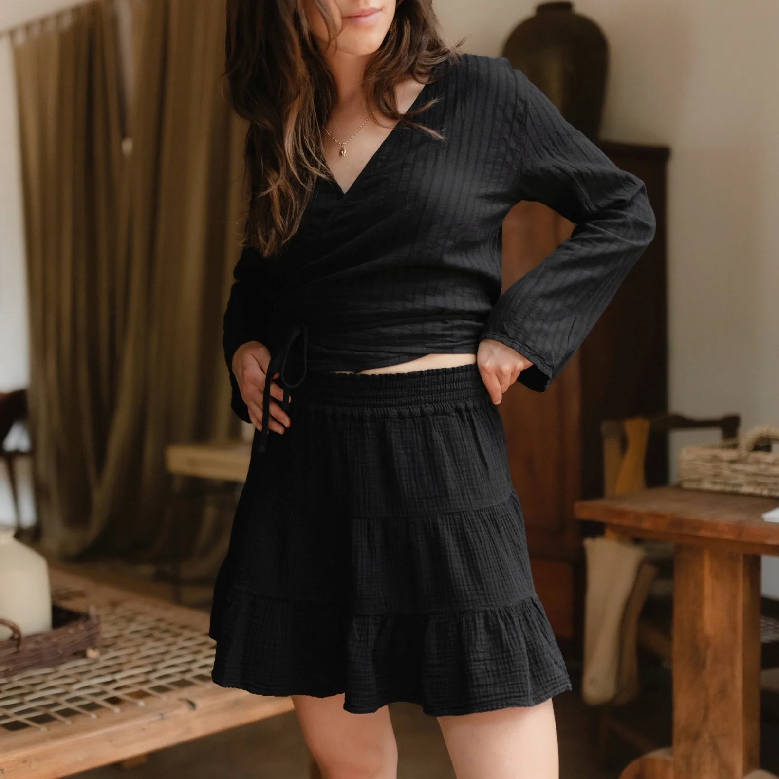 Musselin Wickelbluse Loni - Image 13