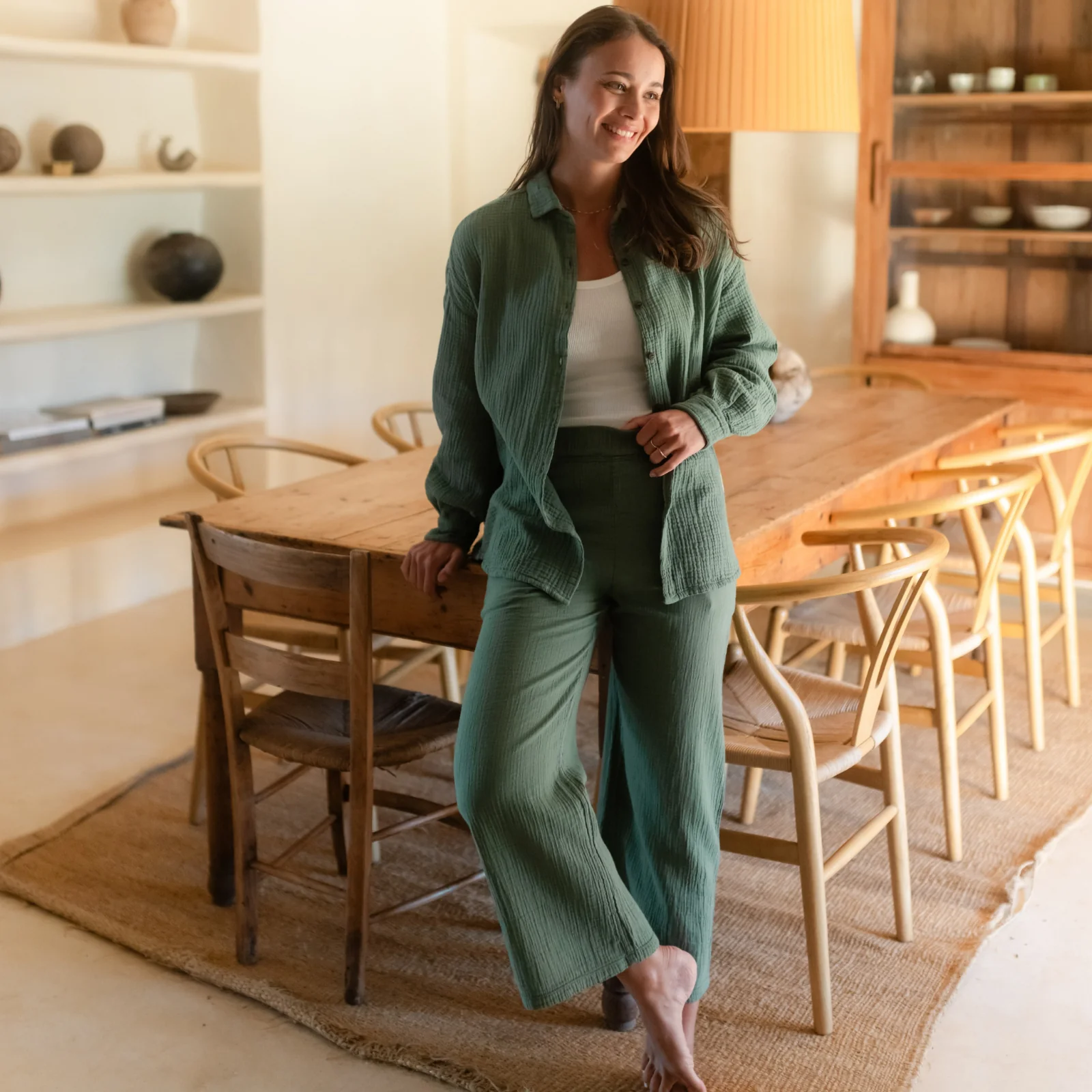 Oversize Musselin Bluse Falla - Image 19