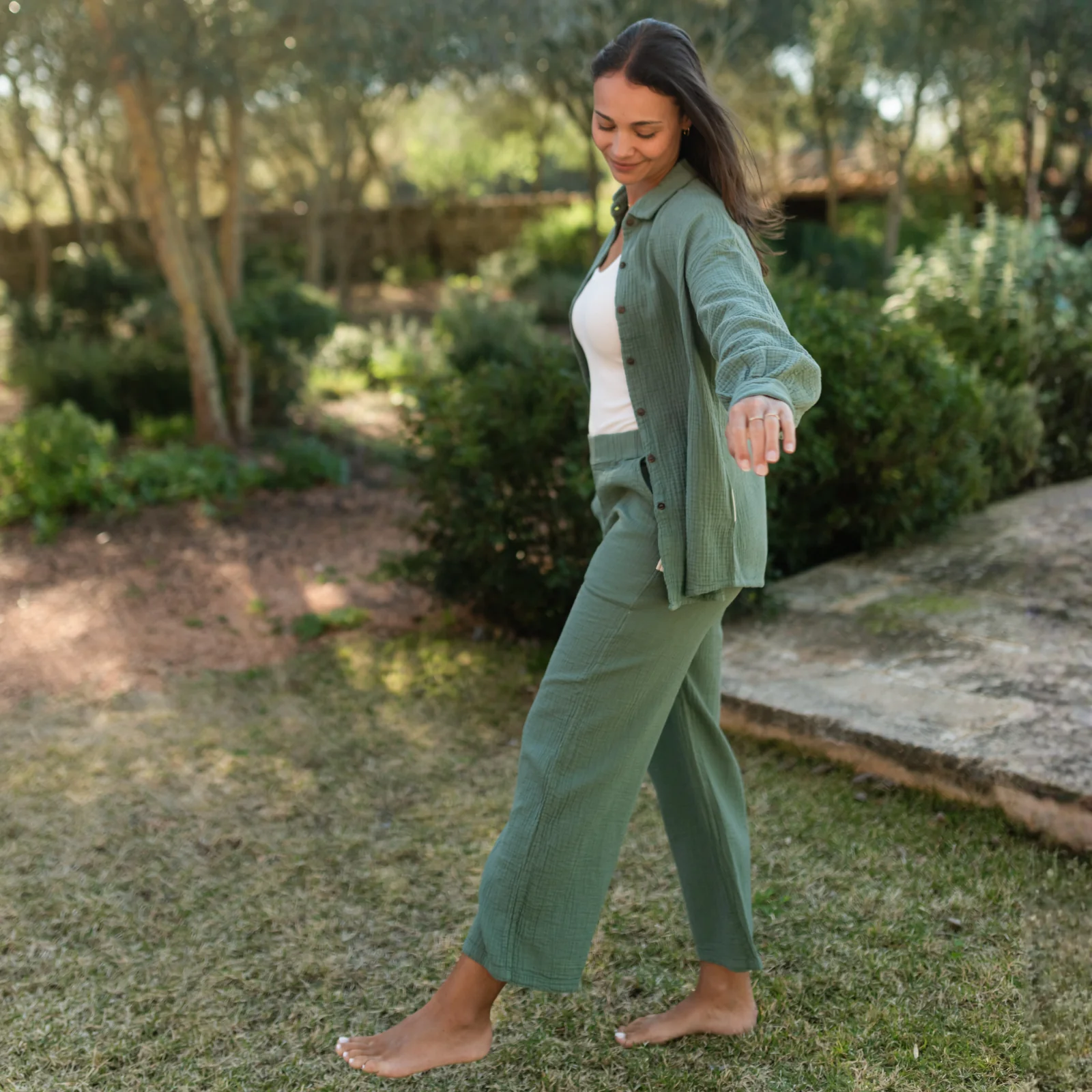 Oversize Musselin Bluse Falla - Image 24
