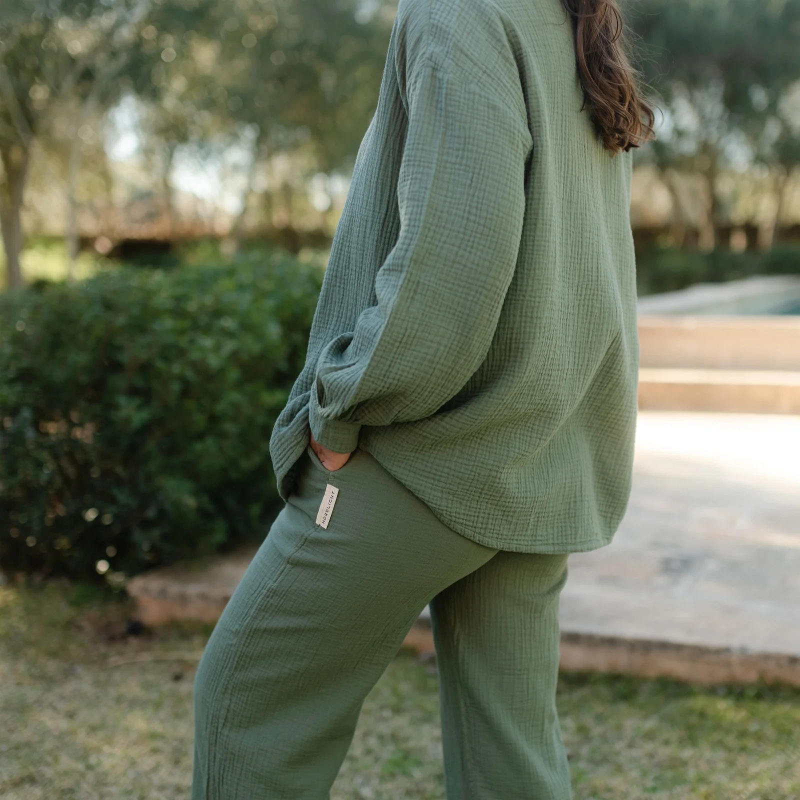 Oversize Musselin Bluse Falla - Image 8