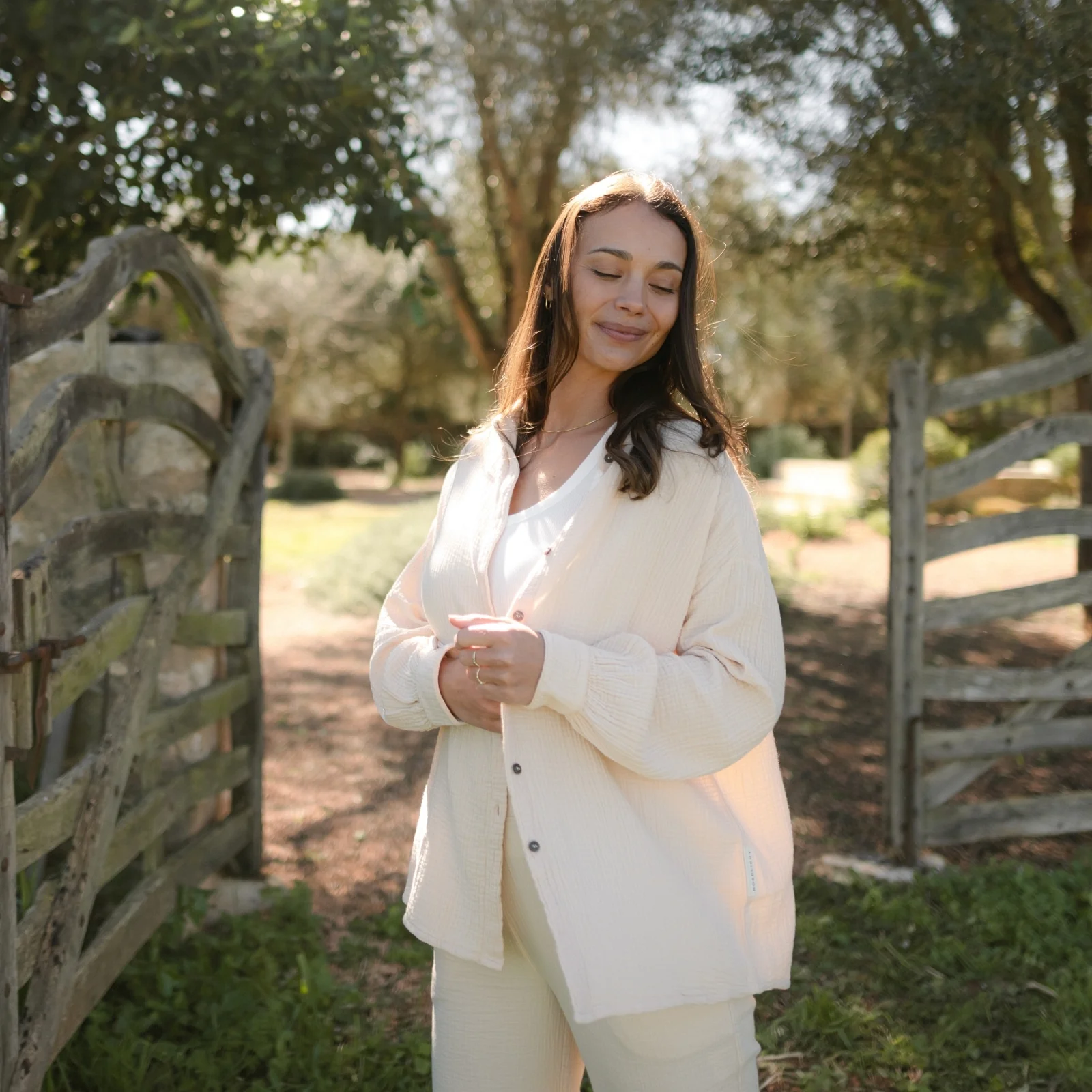 Oversize Musselin Bluse Falla - Image 12