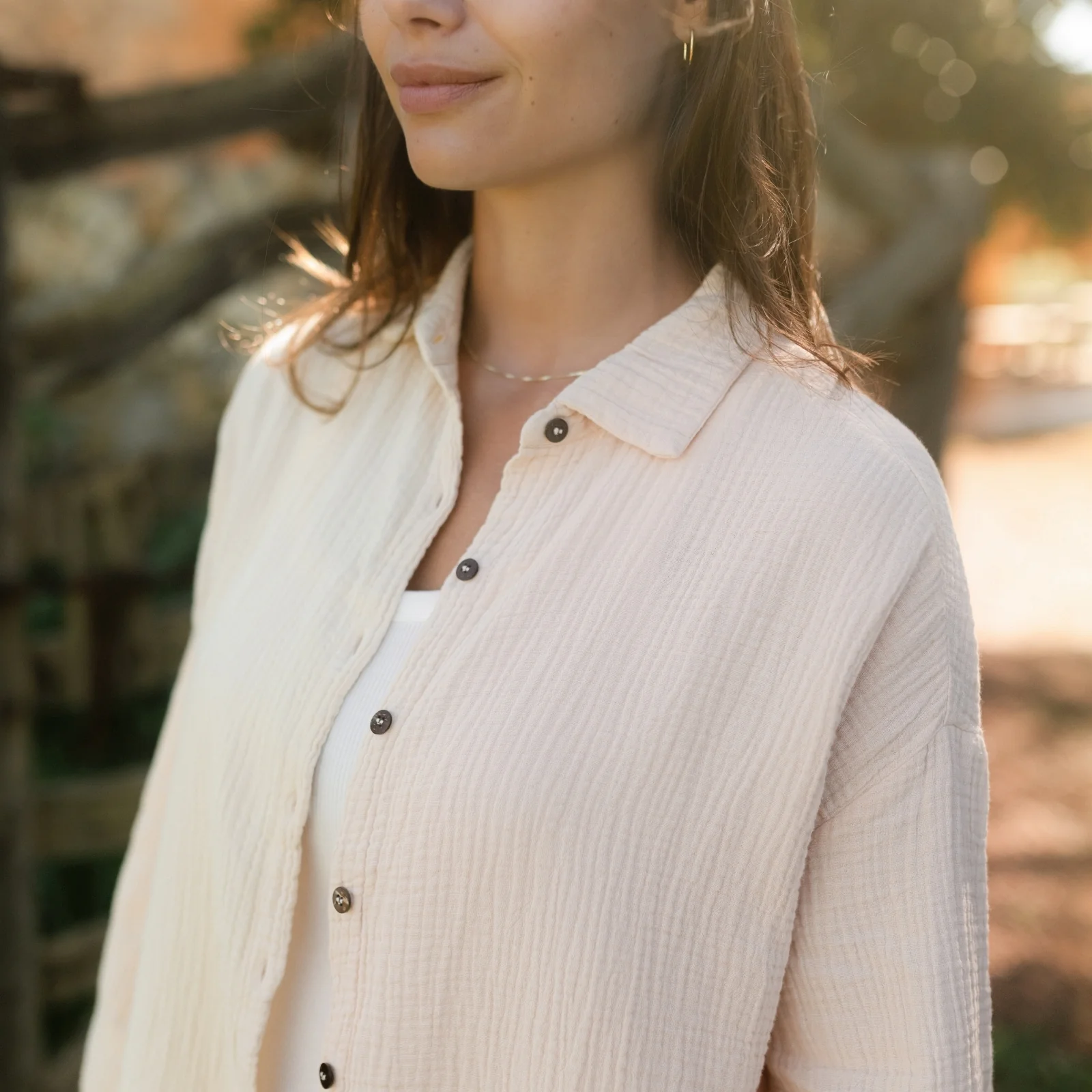 Oversize Musselin Bluse Falla - Image 30