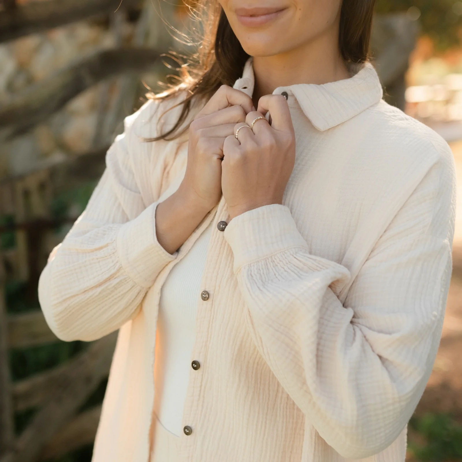 Oversize Musselin Bluse Falla - Image 4