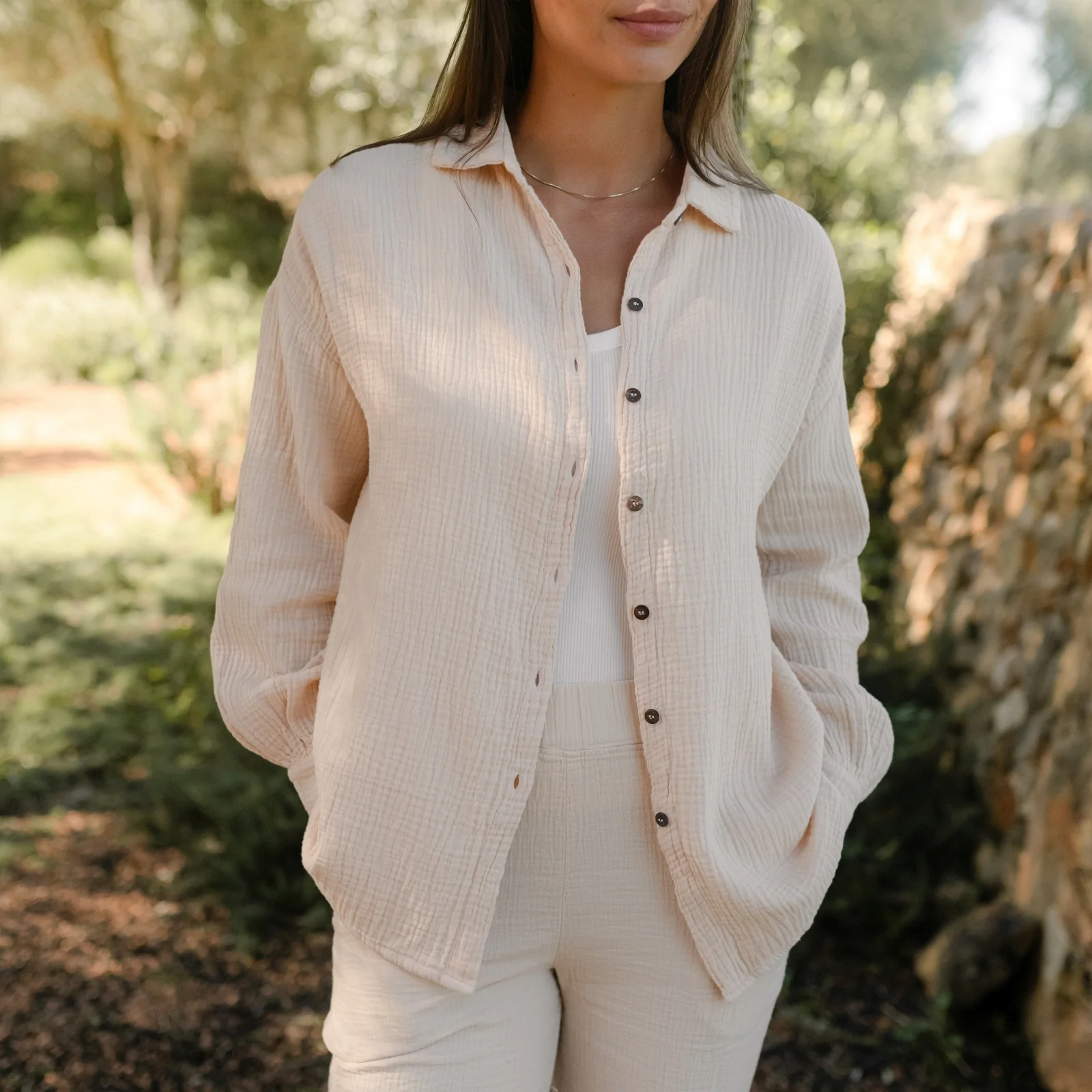 Oversize Musselin Bluse Falla - Image 5