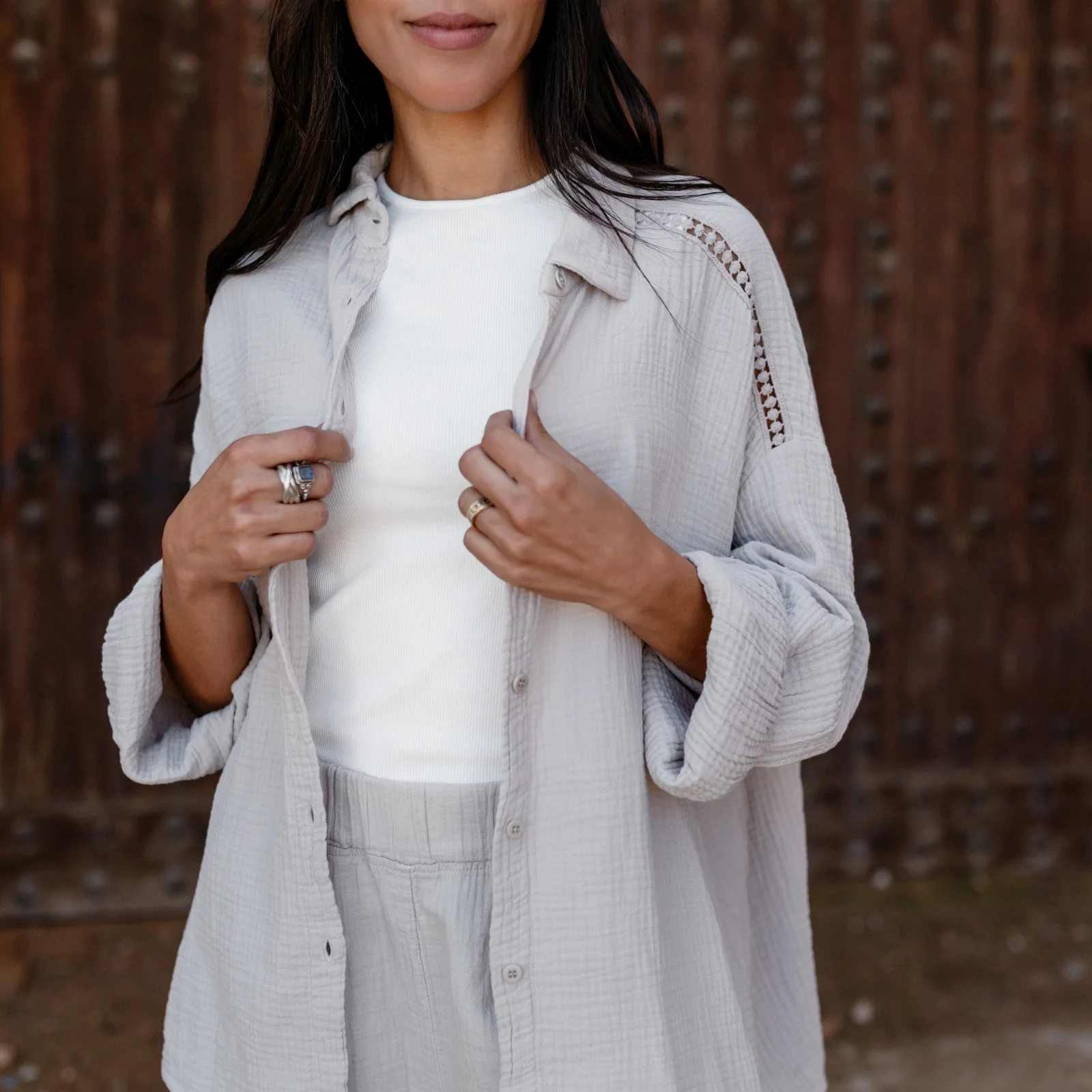 Oversize Musselin Bluse Mia - Image 3