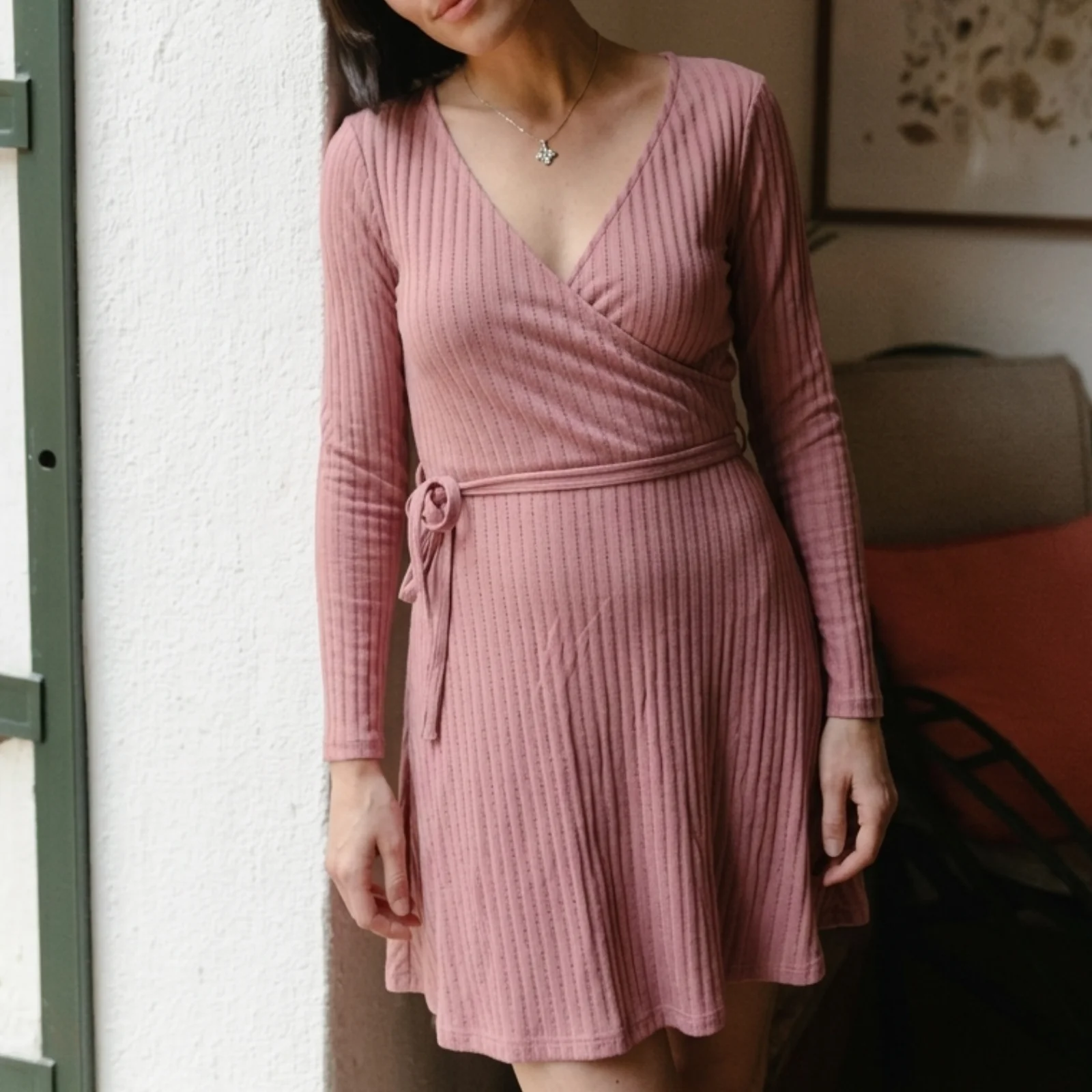 Pointelle Wickelkleid Antje