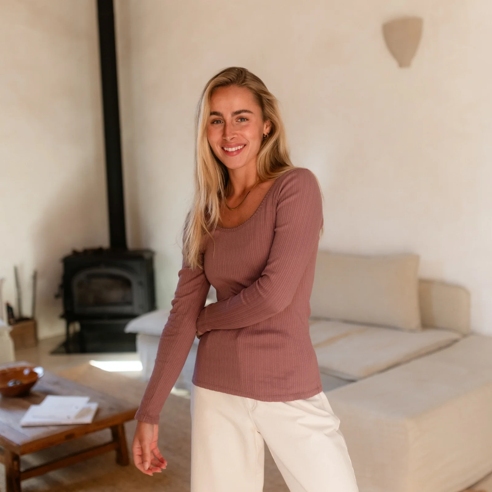 Pointelle Ripp Langarmshirt Inga - Image 11