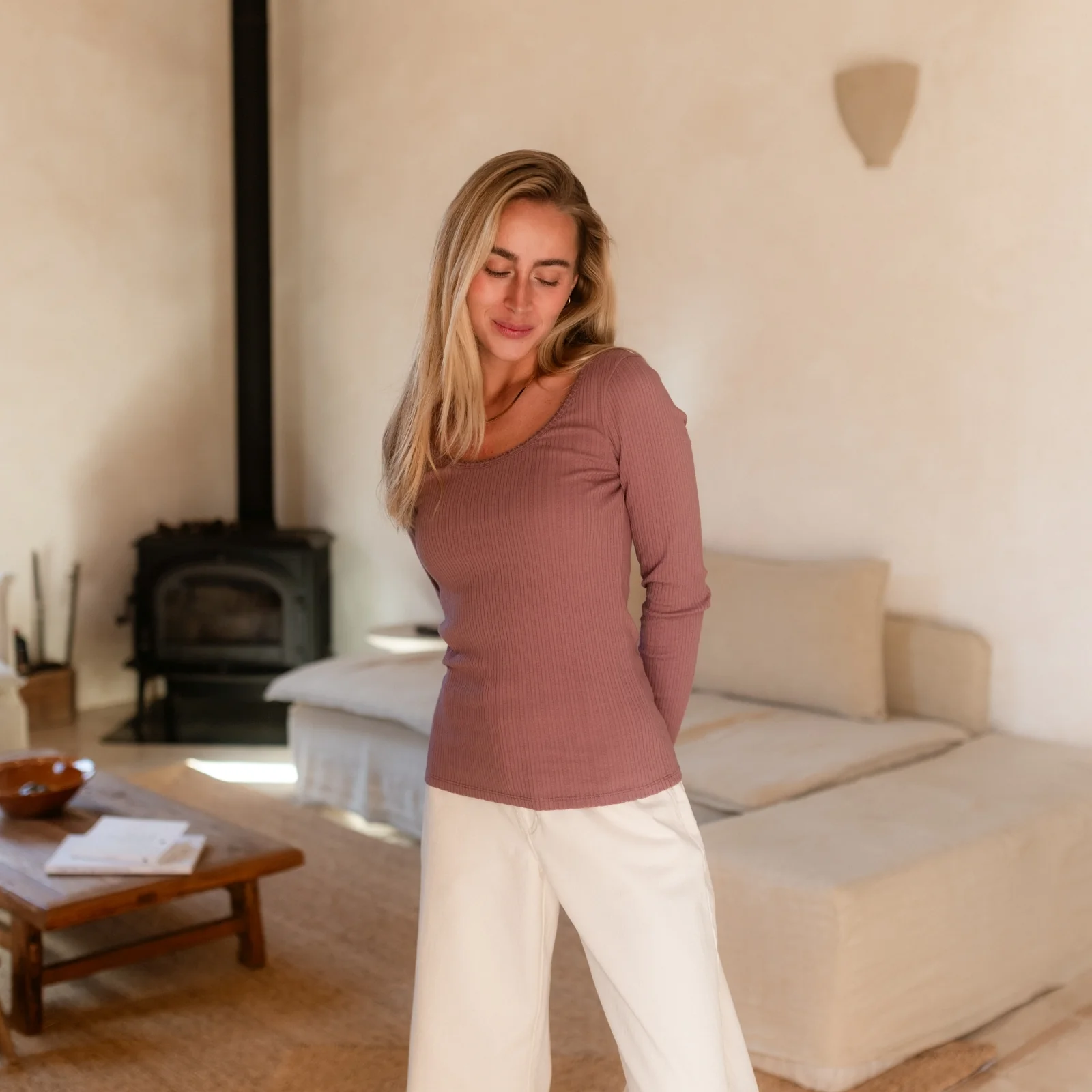 Pointelle Ripp Langarmshirt Inga - Image 12