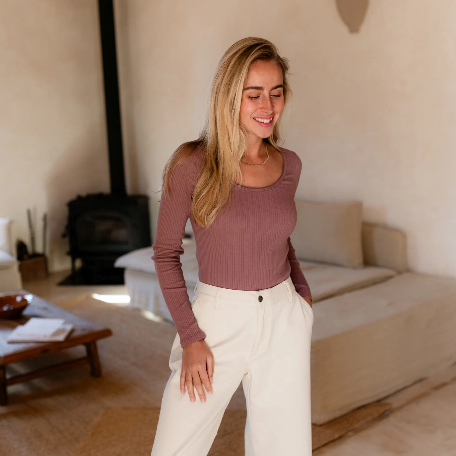 Pointelle Ripp Langarmshirt Inga - Image 15