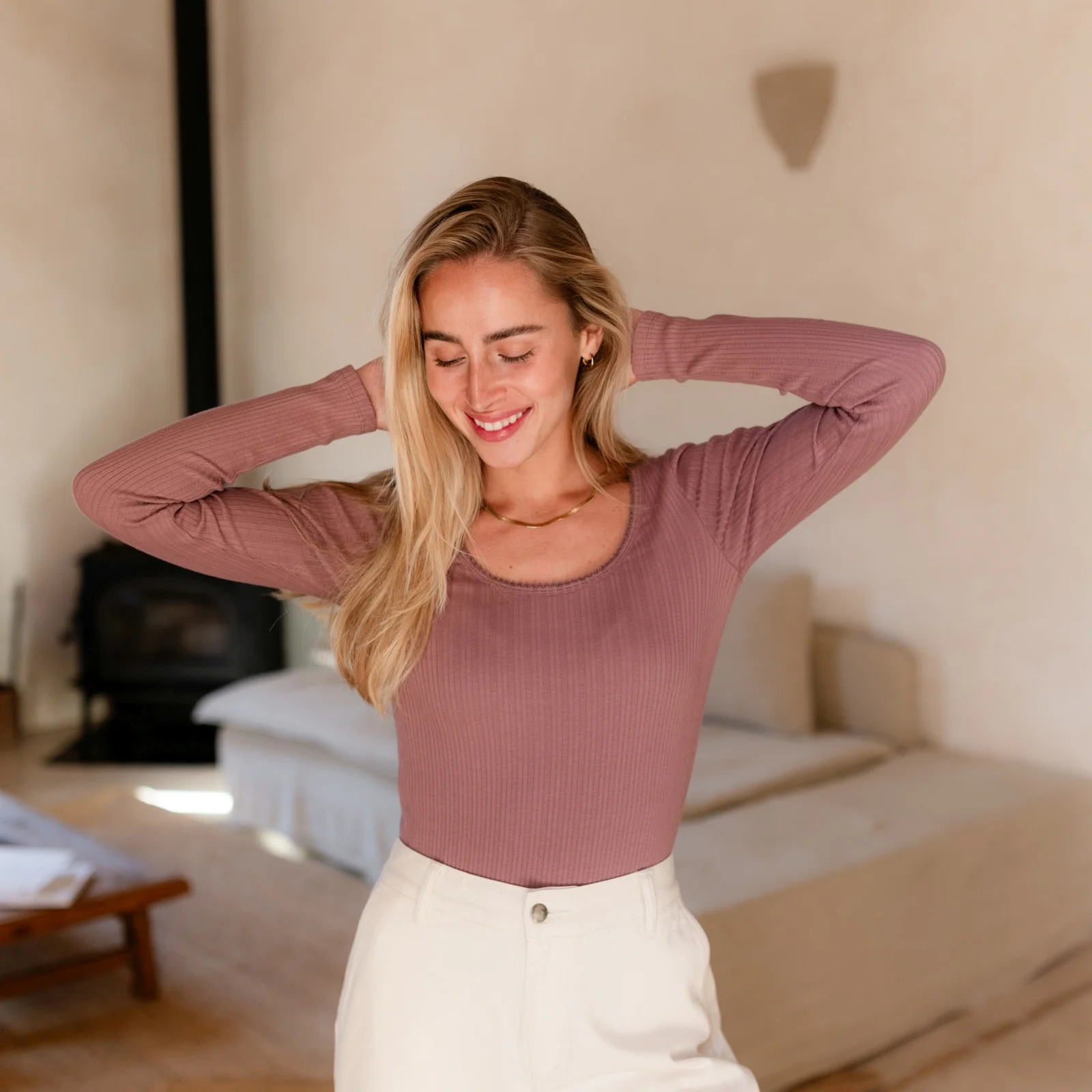 Pointelle Ripp Langarmshirt Inga - Image 17
