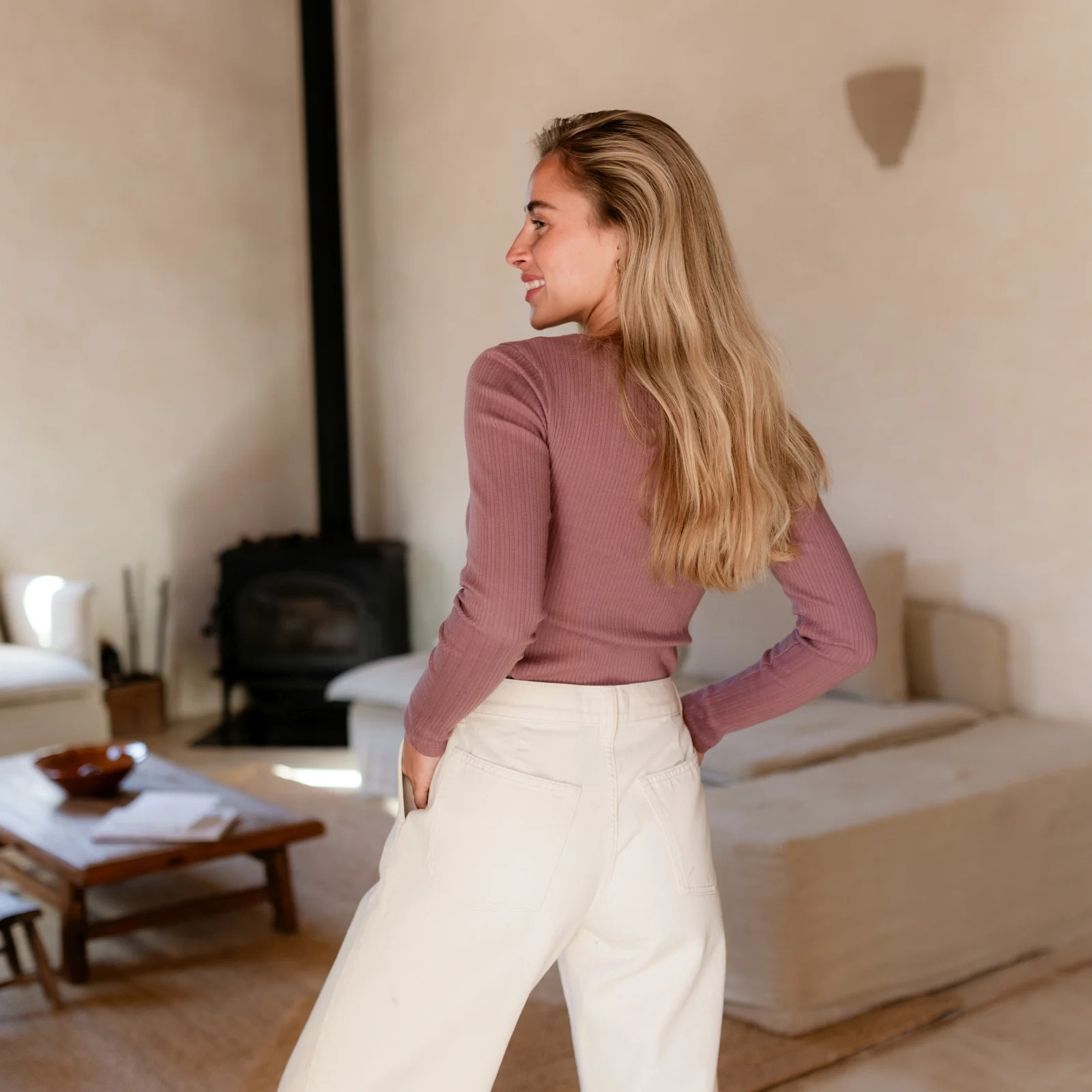 Pointelle Ripp Langarmshirt Inga - Image 7