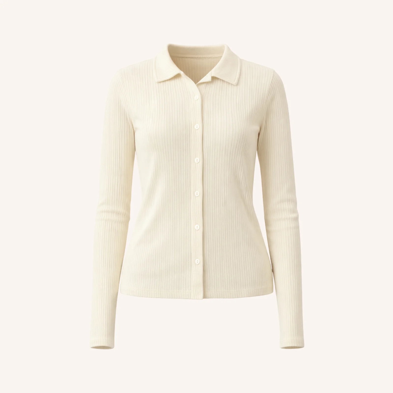 Ripp Pointelle Jersey Bluse Anne - Image 2